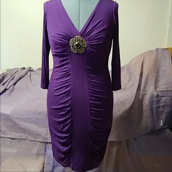 eggplant cocktail dress
